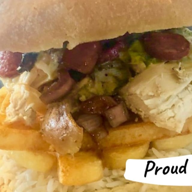 Proud Peruvian Sandwich & Fries.