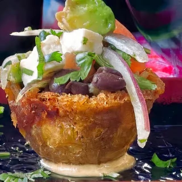 Vegetarian Hawaiian Tostones.