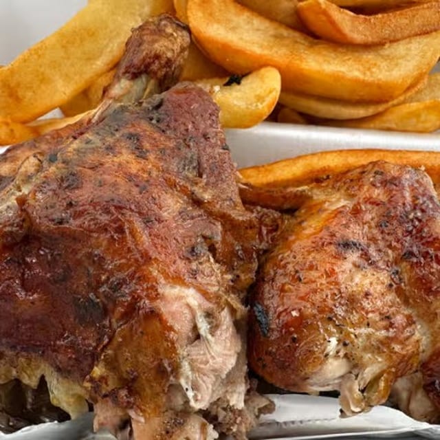 1/2 Chicken & 1 Reg Side.
